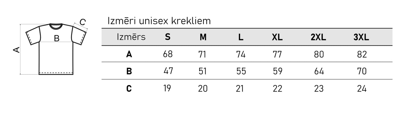Organiskās kokvilnas unisex T-krekls “Pļava”