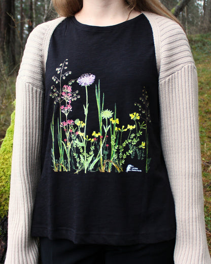 Organiskās kokvilnas sieviešu T-krekls “Pļava”