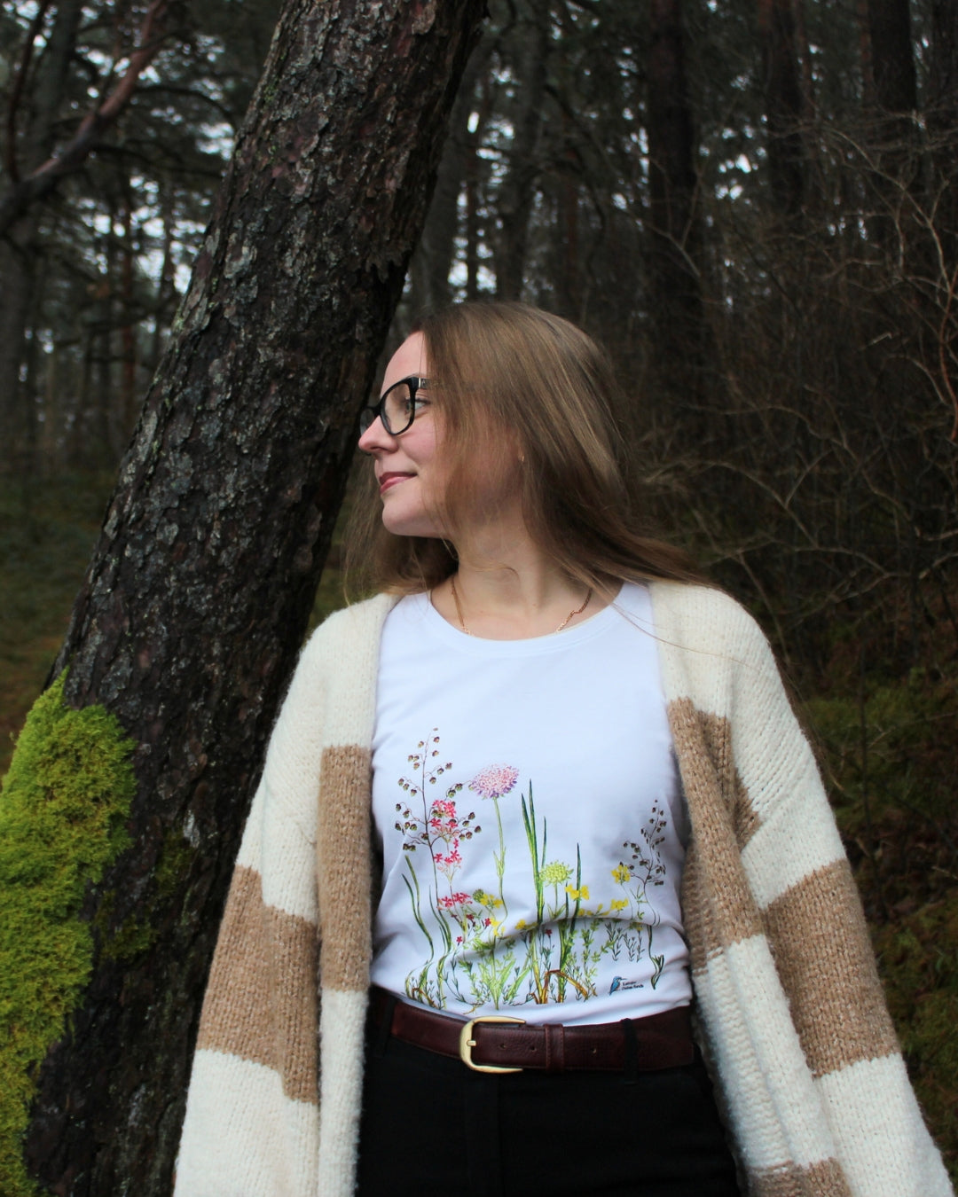 Organiskās kokvilnas sieviešu T-krekls “Pļava”