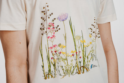 Organiskās kokvilnas unisex T-krekls “Pļava”