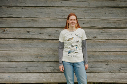 Organiskās kokvilnas T-krekls “Putni mitrājos"