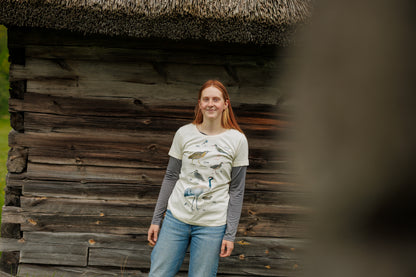 Organiskās kokvilnas T-krekls “Putni mitrājos"