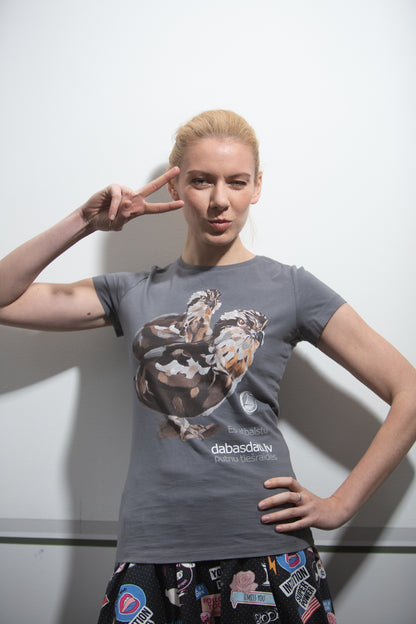 Kokvilnas T-krekls “Es atbalstu Dabasdati.lv putnu tiešraides” ar zivjērgļiem