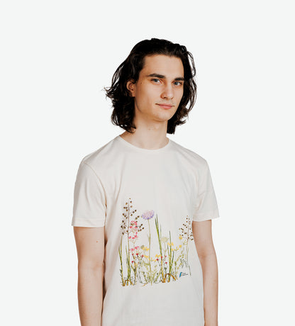 Organiskās kokvilnas unisex T-krekls “Pļava”